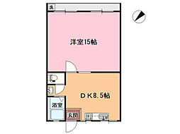 カラーレジデンス2 1DKの間取図画像