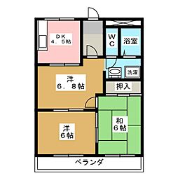メゾンエスポア 3Kの間取図画像