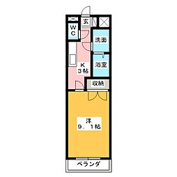 間取図画像 1K