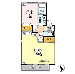 ファミリア21A棟 1LDKの間取図画像
