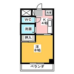 エスプール阪野 1Kの間取図画像