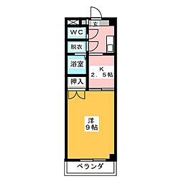 ロイヤル江戸橋 1Kの間取図画像