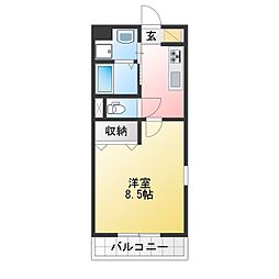 GRAND OCEAN 1Kの間取図画像