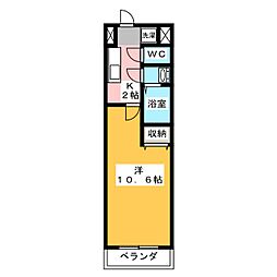 t-style 1Kの間取図画像