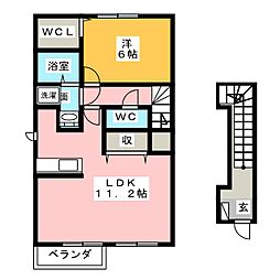 クイーンズタウン元町3 1LDKの間取図画像