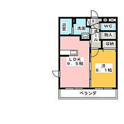 respoirU 1LDKの間取図画像