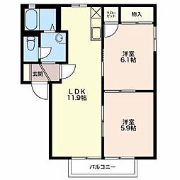 間取図画像 2LDK
