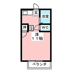 メゾン太陽 ワンルームの間取図画像