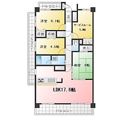 フォレスト白子 3SLDKの間取図画像