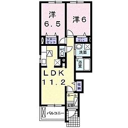 アルモニーラティエ2 2LDKの間取図画像