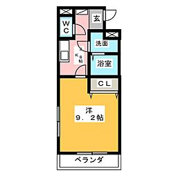 アール利平治東旭が丘 1Kの間取図画像