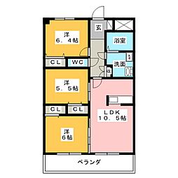 ルネスグラード1 3LDKの間取図画像