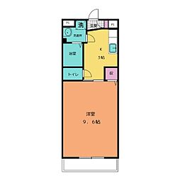 セントリバーヒルズひばりが丘2 1Kの間取図画像
