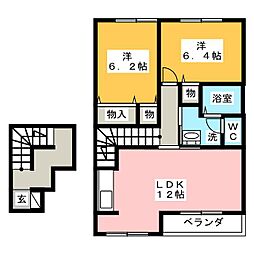 ランドマーク20022 2LDKの間取図画像