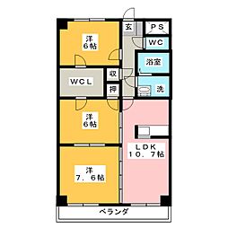 アゼリア阿古曽 3LDKの間取図画像