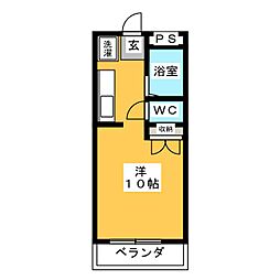 パルミラA ワンルームの間取図画像