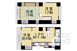 ルネ河原町 3LDKの間取図画像