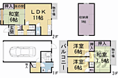 京都市右京区嵯峨野芝野町 3階建 築37年のイメージ