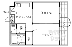 京都府京都市右京区梅津中倉町（賃貸マンション2K・4階・38.88㎡） その2