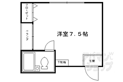 阪急京都本線 西京極駅 徒歩3分の賃貸マンション 3階1Kの間取り