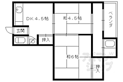 シャトー宝倉 2DKの間取図画像