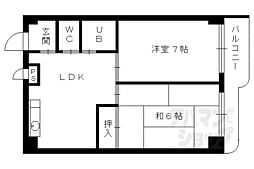 ドミール小野 201 2階2LDKの間取り