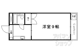 京阪本線 丹波橋駅 徒歩5分の賃貸アパート 3階1Kの間取り
