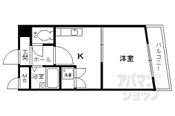 ハイムリッツ 2階1Kの間取り