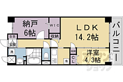 Ｒａｆｆｉｎｅ京都上鳥羽 1階1SLDKの間取り