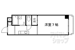メゾン勧修寺 3階1Kの間取り