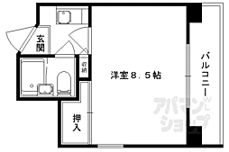 ピアッツァ・アルテ 2階1Kの間取り