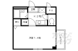 ロイヤルヴィンテージ三十三間堂 2階1Kの間取り