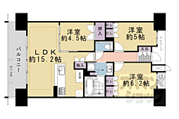 阪急京都本線 京都河原町駅 徒歩1分の賃貸マンション 9階3LDKの間取り
