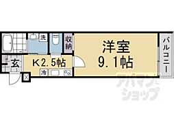 近鉄京都線 伏見駅 徒歩1分の賃貸アパート 3階1Kの間取り