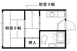 光マンション 3階2Kの間取り