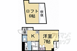 サンモールコート九条 3階1Kの間取り