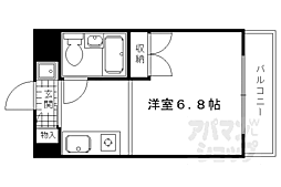 プルーリオン竹鼻 3階1Kの間取り