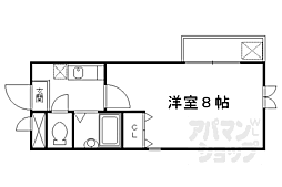 サンヴェール七条 2階1Kの間取り