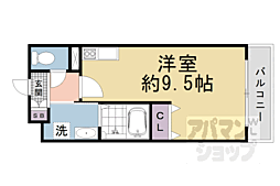 京都市営烏丸線 竹田駅 徒歩5分の賃貸マンション 3階ワンルームの間取り