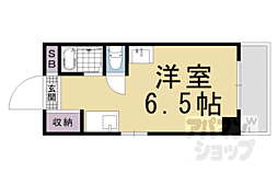 ヴィラ・イースト 3階ワンルームの間取り