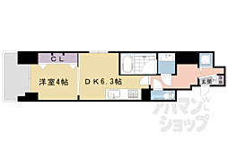 ベラジオ京都梅小路 4階1DKの間取り