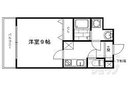ｍｉｔｙＪＲ桂川 1階1Kの間取り