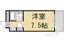 JR山陰本線 円町駅 徒歩9分の賃貸マンション 4階1Kの間取り