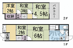 阪急嵐山線 松尾大社駅 徒歩12分の賃貸一戸建て 5Kの間取り