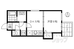 京阪本線 伏見桃山駅 徒歩1分の賃貸マンション 1階1DKの間取り