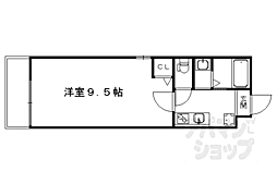 シュミート西洞院 3階1Kの間取り