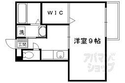 京阪本線 藤森駅 徒歩5分の賃貸アパート 1階1Kの間取り