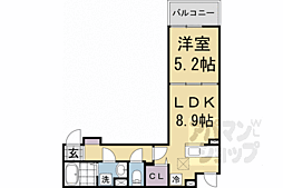 京阪本線 龍谷大前深草駅 徒歩7分の賃貸アパート 1階1LDKの間取り