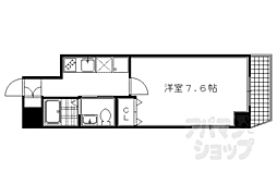 阪急京都本線 大宮駅 徒歩4分の賃貸マンション 7階1Kの間取り