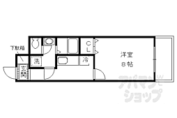 京阪本線 龍谷大前深草駅 徒歩6分の賃貸マンション 6階1Kの間取り